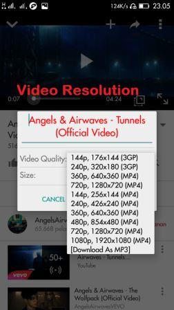 YouTube Video Resolution