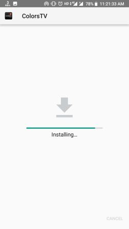 Installing Colors TV App